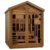 GoldenDesign GDI-8523-01 Loviisa 3 Person Hybrid Outdoor Sauna-Canadian Red Cedar Interior