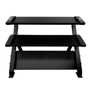 3 Tier Horizontal Dumbbell Rack - Black Frame