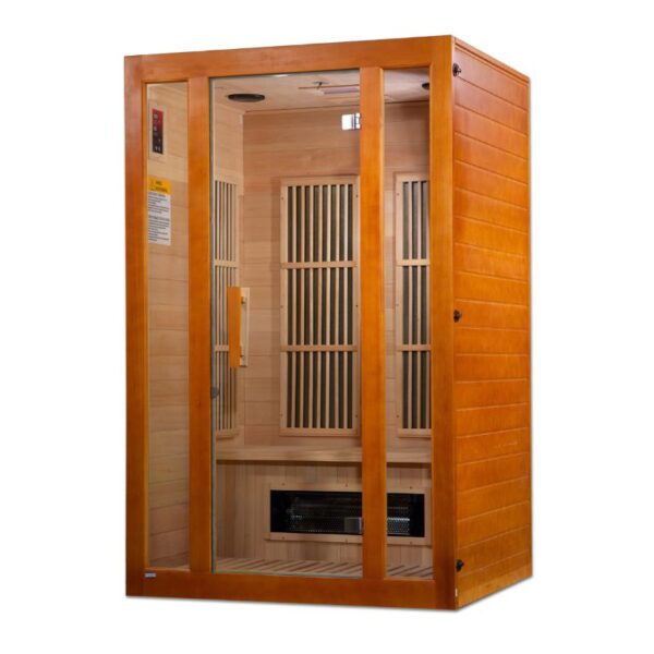 GoldenDesign MX-J206-02S Maxxus "Aspen" Dual Tech 2 person Low EMF FAR Infrared Sauna Canadian Hemlock