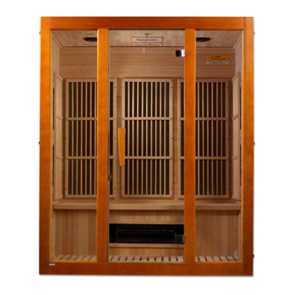 GoldenDesign MX-J306-02S Maxxus "Alpine" Dual Tech 3 person Low EMF FAR Infrared Sauna Canadian Hemlock