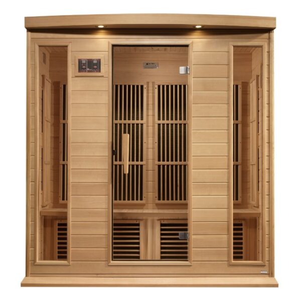 Maxxus 4 Person Near Zero EMF FAR Infrared Sauna - Canadian Hemlock