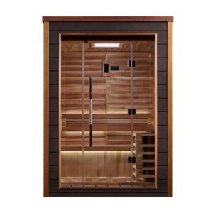 Narvik 2 Person Outdoor-Indoor Traditional Sauna (GDI-8202-01) - Canadian Red Cedar Interior