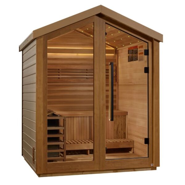 Savonlinna 3 Person Outdoor Traditional Sauna (GDI-8503-01) - Canadian Red Cedar Interior