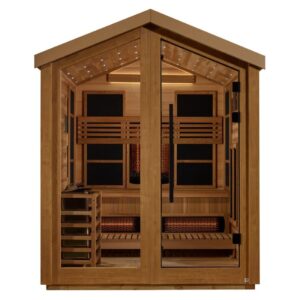 GoldenDesign GDI-8523-01 Loviisa 3 Person Hybrid Outdoor Sauna-Canadian Red Cedar Interior