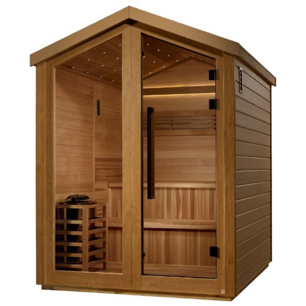 GoldenDesign GDI-8506-01 Kaarina 6 Person Outdoor Traditional Sauna-Canadian Red Cedar Interior