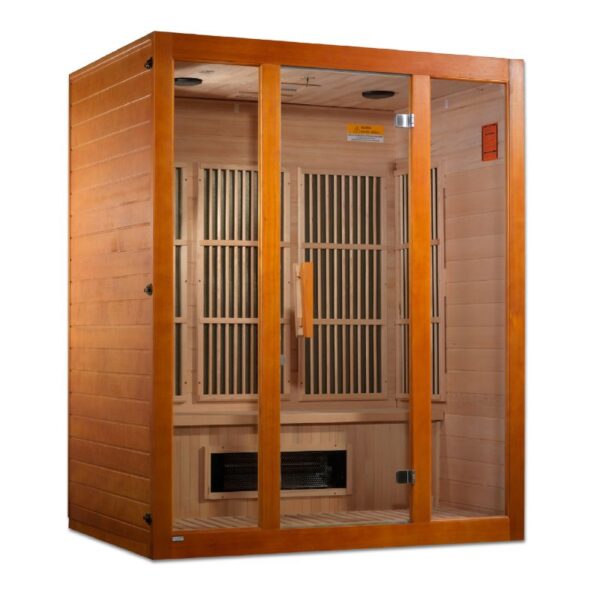 GoldenDesign MX-J306-02S Maxxus "Alpine" Dual Tech 3 person Low EMF FAR Infrared Sauna Canadian Hemlock