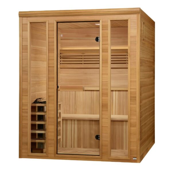 GoldenDesign GDI-7060-01 "Engelberg Edition" 6 Person Traditional Steam Sauna Pacific Premium Clear Cedar