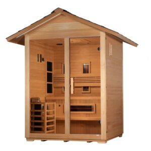 GoldenDesign GDI-8123-01 "Carinthia" 3 Person Hybrid Outdoor Sauna - Canadian Hemlock