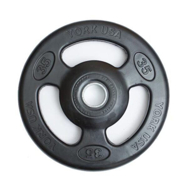 York Barbell "Iso-Grip" Rubber Olympic Plates