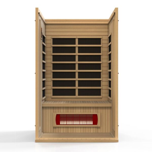Maxxus "Serenity" Dual Tech 2 person Low EMF FAR Infrared Sauna Canadian Hemlock
