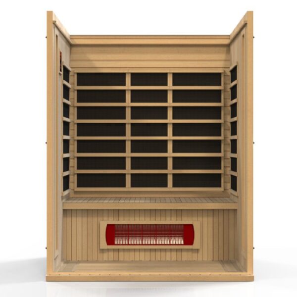 GoldenDesign MX-LS3-01 Maxxus "Trinity" Dual Tech 3 person Low EMF FAR Infrared Sauna Canadian Hemlock