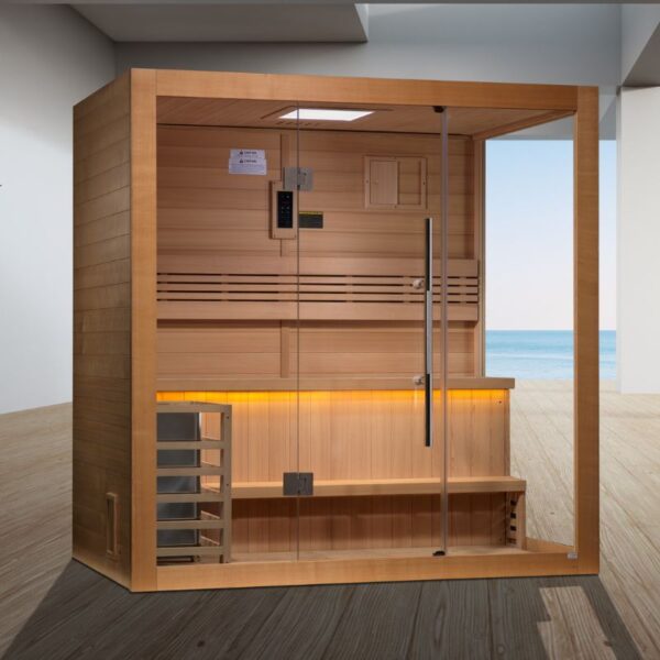 Golden Designs "Forssa Edition" 3-4 Person Traditional Sauna (GDI-7203-01) - Canadian Red Cedar Interior