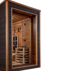 Karlstad 6 Person Outdoor-Indoor PureTech™ Hybrid Full Spectrum Sauna (GDI-8226-01) - Canadian Red Cedar Interior