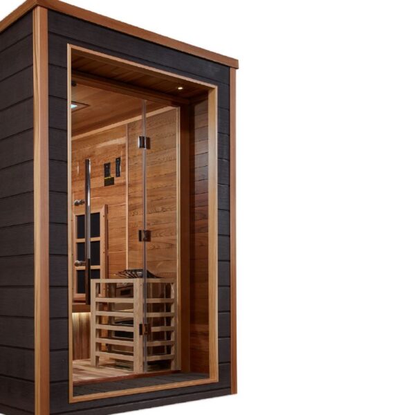 Karlstad 6 Person Outdoor-Indoor PureTech™ Hybrid Full Spectrum Sauna (GDI-8226-01) - Canadian Red Cedar Interior