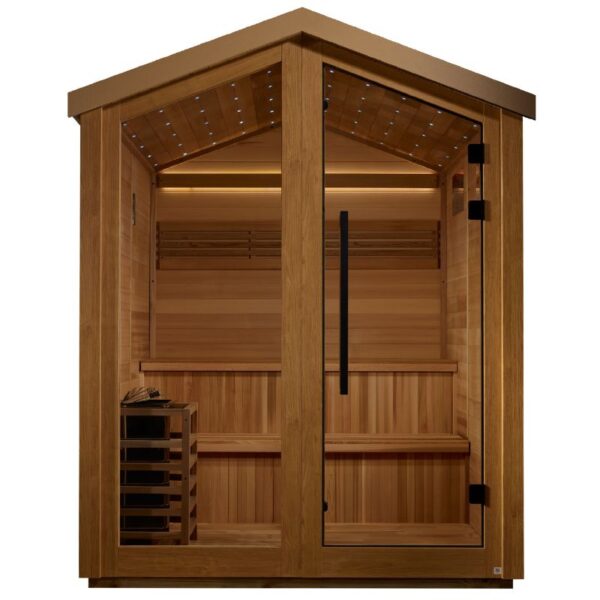 GoldenDesign GDI-8506-01 Kaarina 6 Person Outdoor Traditional Sauna-Canadian Red Cedar Interior