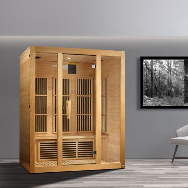 Maxxus "Bellevue" 3 Person Low EMF FAR Infrared Sauna Canadian Hemlock