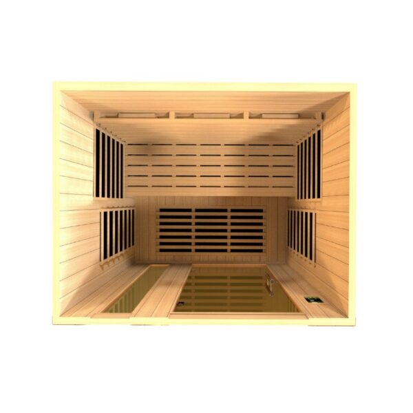 Lugano 3 Person Full Spectrum Infrared Sauna - Canadian Hemlock