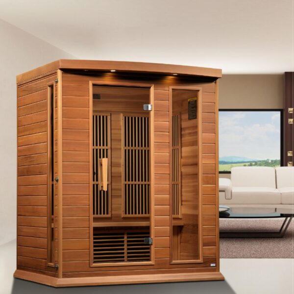 MX-K306-01 Maxxus Low EMF FAR Infrared Sauna Canadian Red Cedar