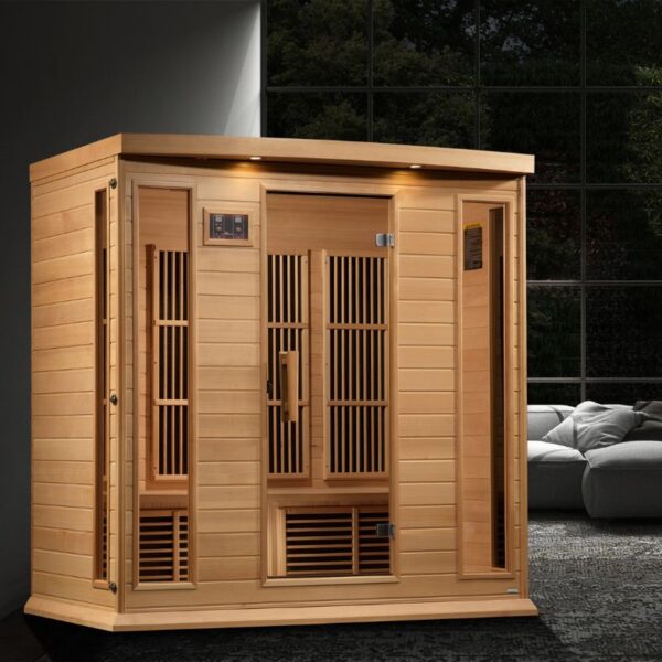 Maxxus 4 Person Near Zero EMF FAR Infrared Sauna - Canadian Hemlock