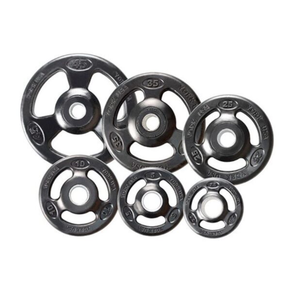 York Barbell "Iso-Grip" Rubber Olympic Plates