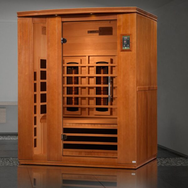 Lugano 3 Person Full Spectrum Infrared Sauna - Canadian Hemlock