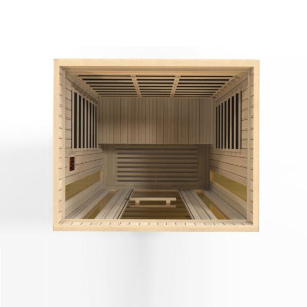 GoldenDesign MX-LS3-01 Maxxus "Trinity" Dual Tech 3 person Low EMF FAR Infrared Sauna Canadian Hemlock