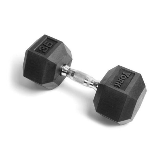York Rubber Hex Dumbbells