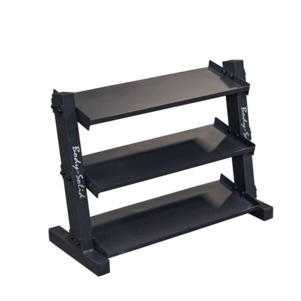 Body-Solid 3 Tier Horizontal 34" Vinyl or Neoprene Dumbell Rack