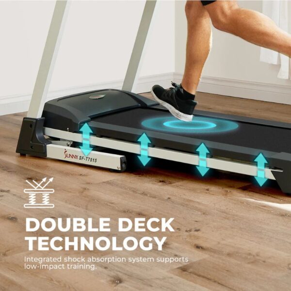 Sunny Health & Fitness Premium Smart Treadmill with Auto Incline