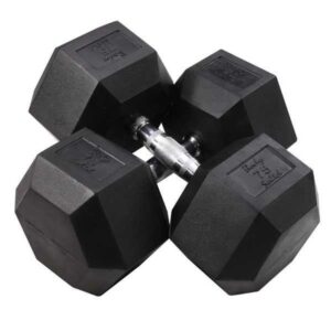 Body-Solid Rubber Hex Dumbbells