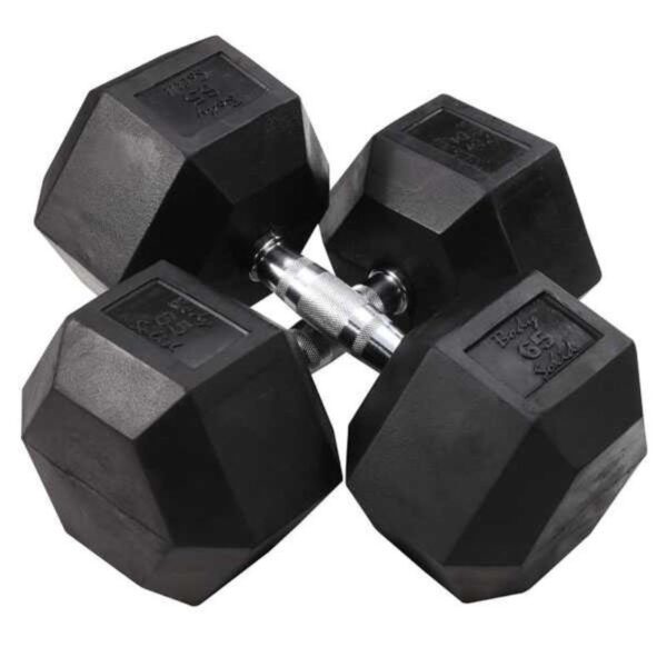 Body-Solid Rubber Hex Dumbbells